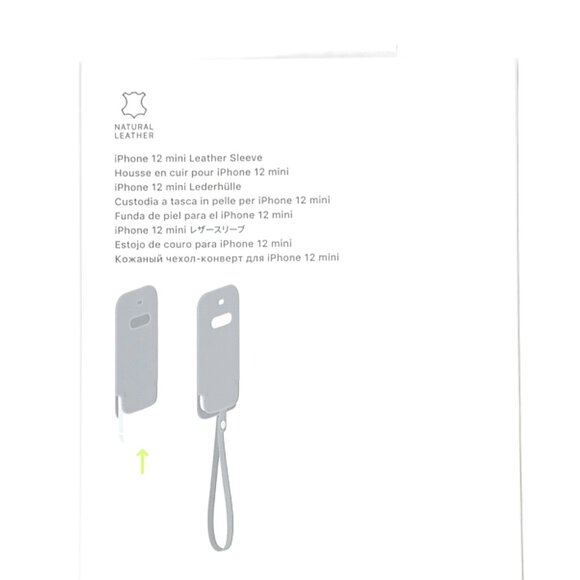 Apple Leather Sleeve For iPhone 12 Mini Saddle Brown MagSafe Genuine Leather New - Picture 3 of 5